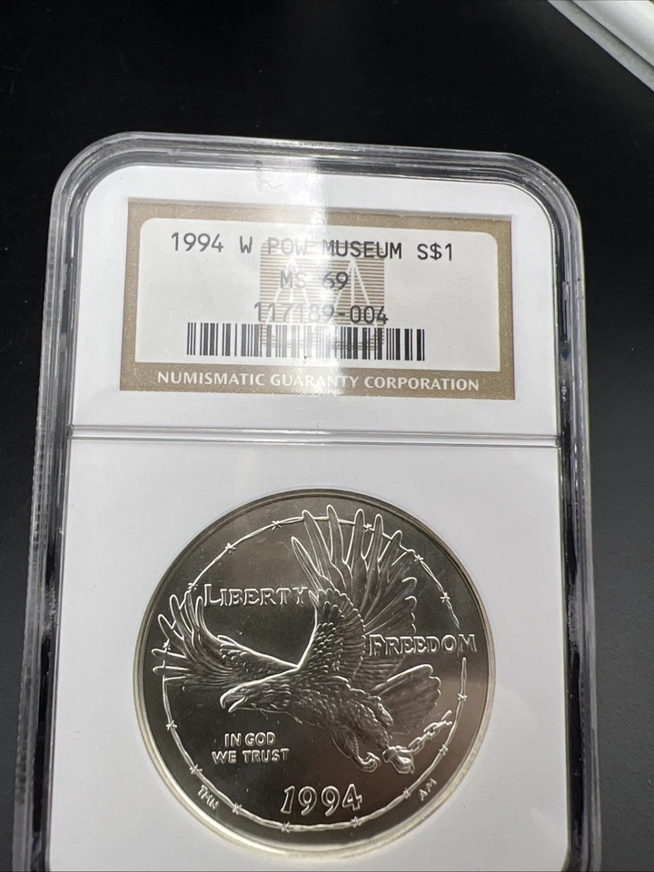 1994 W POW War Prisoner Commemorative Silver Dollar Coin NGC MS69 Gem BU UNC #4 - Image 4 of 4