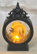 Victorian Trading Gothic Halloween Haunted House Hanging Light Up Lantern 42C