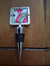 Novelty Barware Tropical Pink Flamingo Flamingos Wine Bottle Stopper New