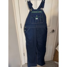Liberty Mens Rigid Denim Bib Overalls Blue 36x30 Workwear 1806DB NWT