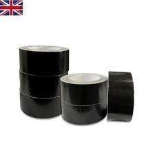 Eco-Friendly Waterproof Duct Tape - 6 Rolls of Strong Adhesive 50mm x 50m Black 0.08 per metre