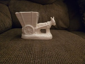 vintage planter - donkey with cart