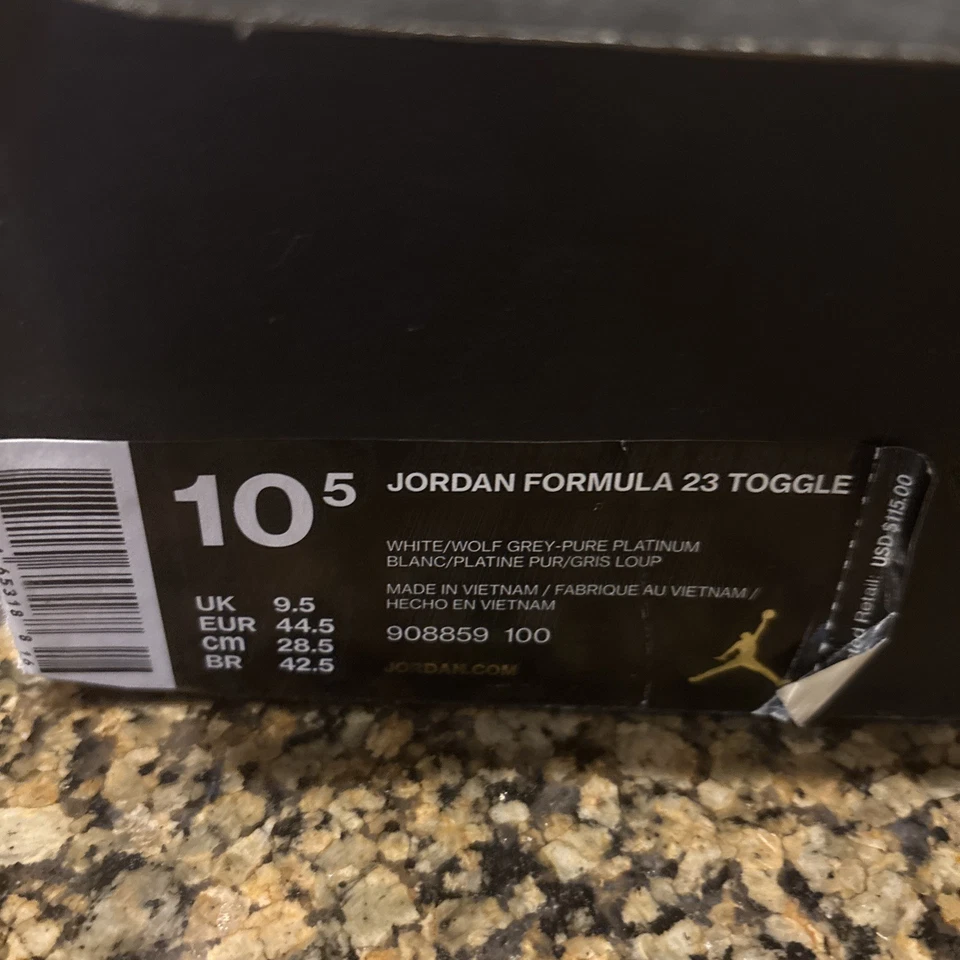 Nike Air Jordan Formula 23 Toggle Wht Wolf Grey Plat 908859-100 para hombre talla 10,5 Foto 4 de 4