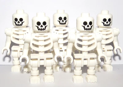 Lego 5 Skeleton Minifigure Halloween Monster Castle Army
