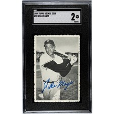 Willie Mays 1969 Topps Deckle Edge #33 - NY SF Giants - SGC 2