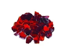 One Stop Outdoor (40 Pounds) 1/2" Inch Premium Red Bulk Fire Glass, Tempered ...