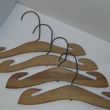 9 Vintage Henry Hanger Company Hooked Wood Hangers