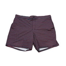 Lands End Swim Trunks Red White And Blue Striped Men s Size XL 40 - 42