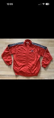 KAPPA MENS XL Red VTG Zip Up SWEATSHIRT Track Jacket