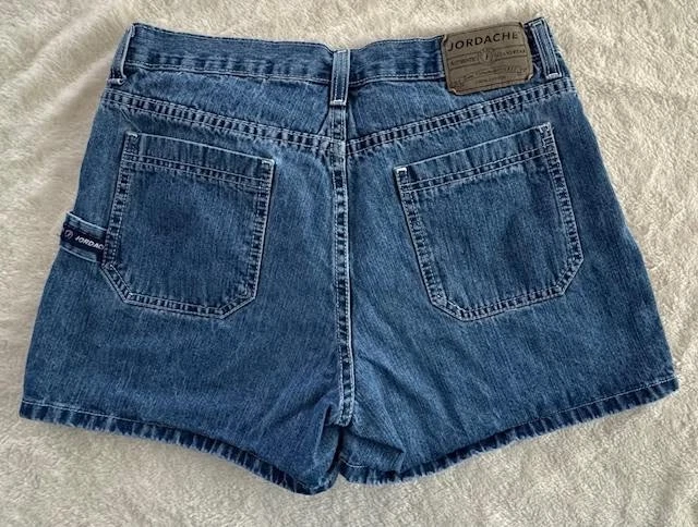 Pantalones cortos para mujer Jordache Denim Botón Mosca 11/12 Y2K vintage años 90 Foto 2 de 4