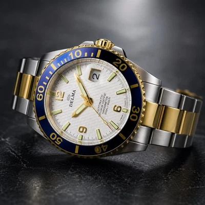 Delma Herren Uhr Santiago 52701.560.6.714 Swiss Made Automatic Diver Chronometer - Bild 1 von 4