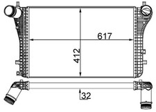Ladeluftkühler MAHLE CI 207 000S für VW CADDY 3 Großraumlimousine 2KA 2KH 2CA 4
