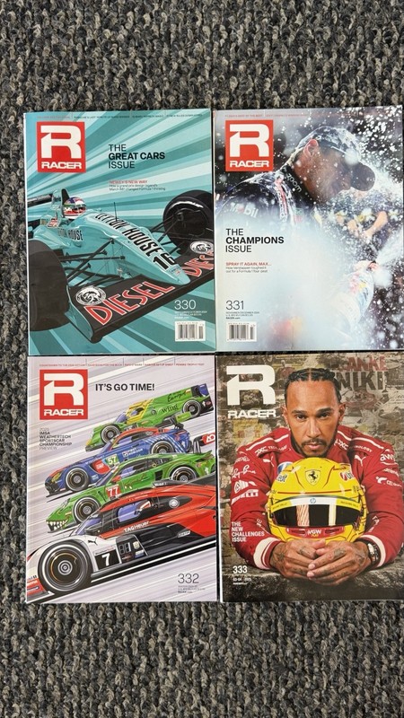 Racer Magazine 4 Issues 330, 331, 332, 333