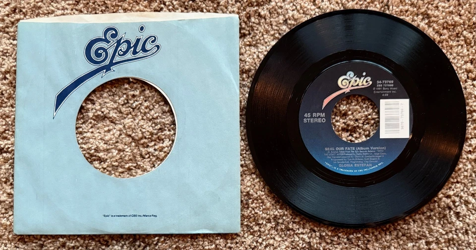 Gloria Estefan - Seal Our Fate (Edit) - 7" Vinyl Single - OG Sleeve - VG+ - Image 2 of 2