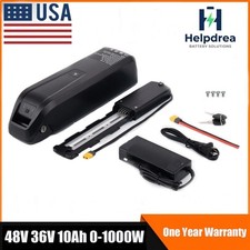 48V 36V 10Ah Ebike Battery Lithium Battery for 200W-1500W Electric Bike Black