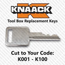 Knaack Toolbox Key Replacement Cut to Your Code K001 - K100
