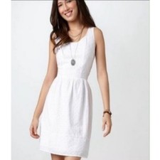 American Eagle Outfitters White Eyelet A-Line Dress Sleeveless Women's Size 2