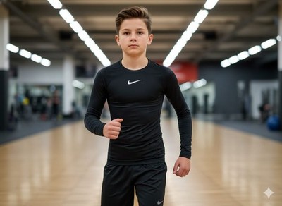 Nike Pro Dri-FIT Kinder Longsleeve Schwarz Gr. L Funktionsshirt Slim Fit Neu