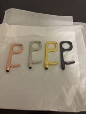 Abridor de puerta sin contacto lápiz óptico práctico pulsador de botones, juego de 4