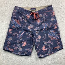 Patagonia Wavefarer Board Shorts Men 30 Blue Tacos Big Sur 86621