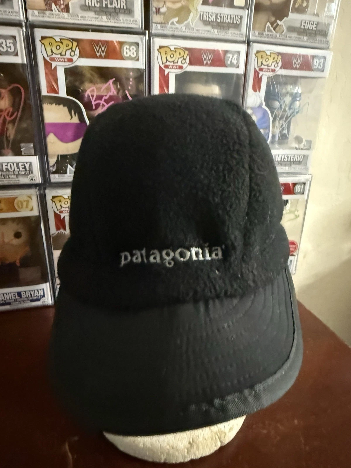 Vintage Patagonia Synchilla Fleece Duckbill Hat / Cap - Black - Medium