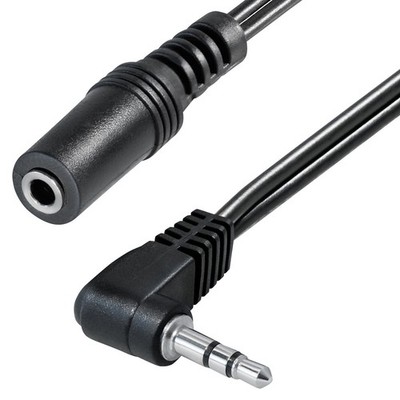 Audio Kabel 3,5mm Klinke Stecker Buchse Kopfhöhrer Verlängerung Winkel 20cm