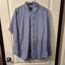 Vintage chaps Ralph Lauren long sleeve blue dress shirt made in USA 16 34/35