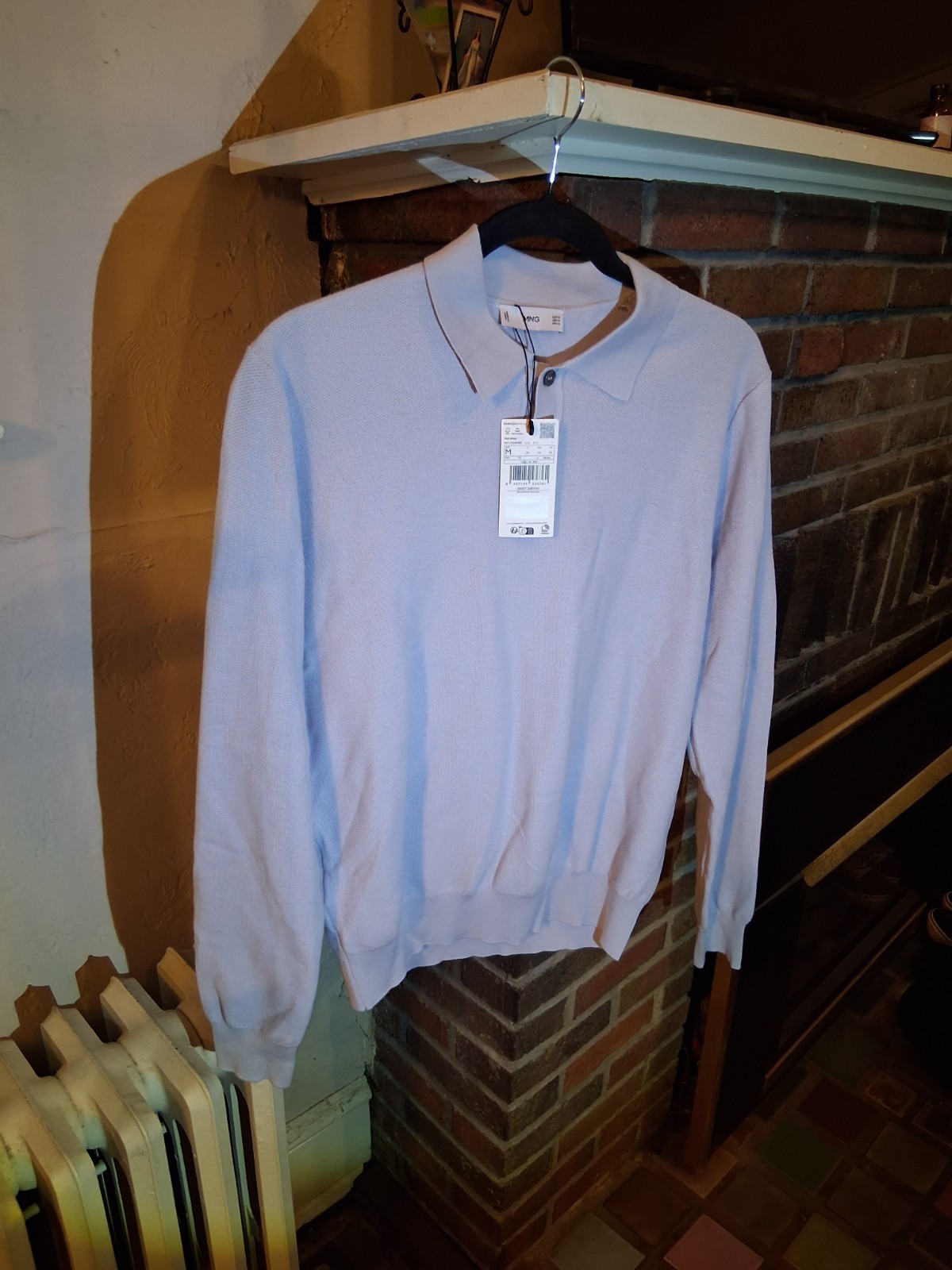 MNG Mango Long Sleeve Polo - Mens Medium