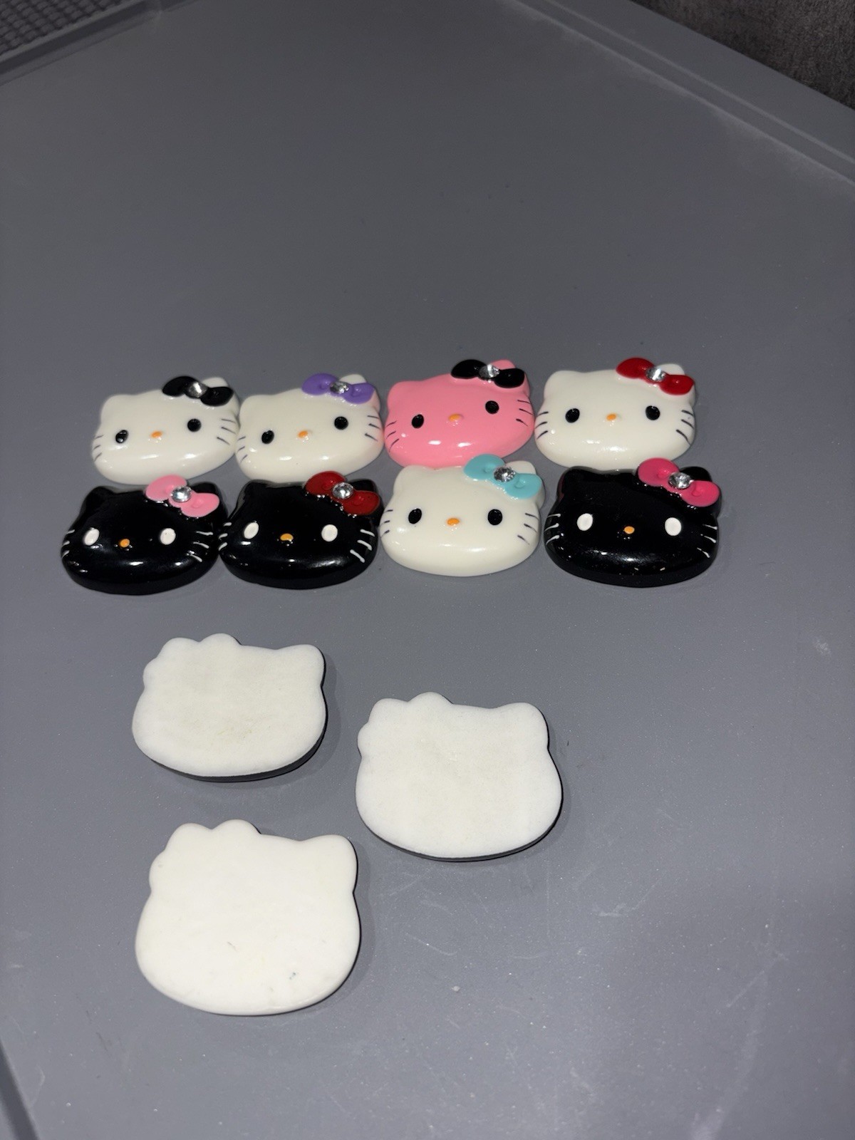 Hello Kitty Cat Kawaii Flatback Resin Cabochon XL Scrapbooking Crafts 10pc