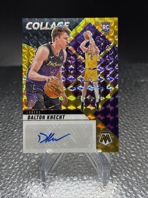 2024-25 Panini Mosaic Dalton Knecht Gold Rookie Collage Auto /10 RC LAKERS