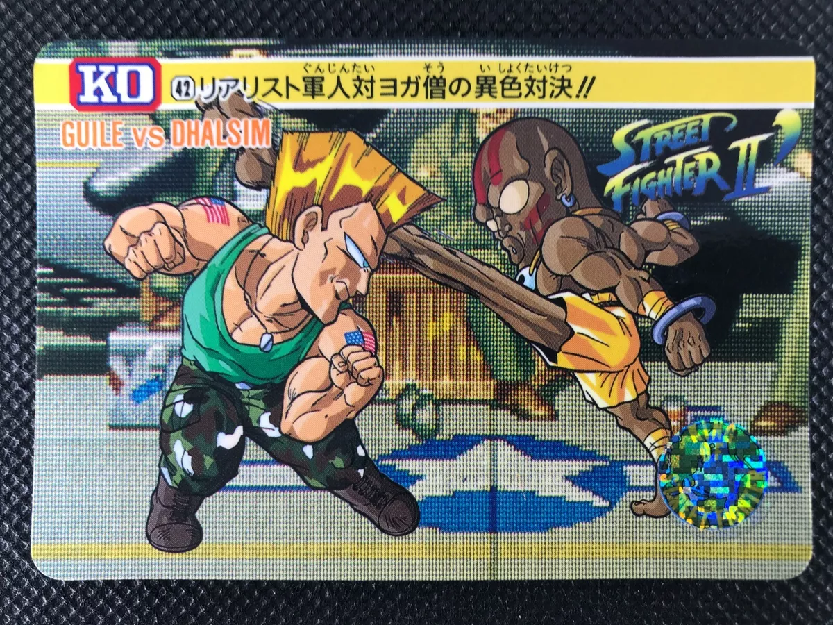 Guile VS Dhalsim Street Fighter 2 Carddass Card Game Japanese