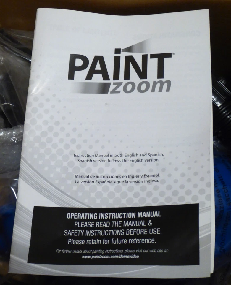 PAINT ZOOM PZ110 30 oz contenedor portátil alto volumen baja presión pulverizador SIN USAR Foto 4 de 4