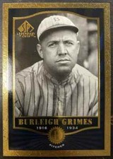 2001 SP LEGENDARY CUTS BURLEIGH GRIMES BROOKLYN DODGERS #26