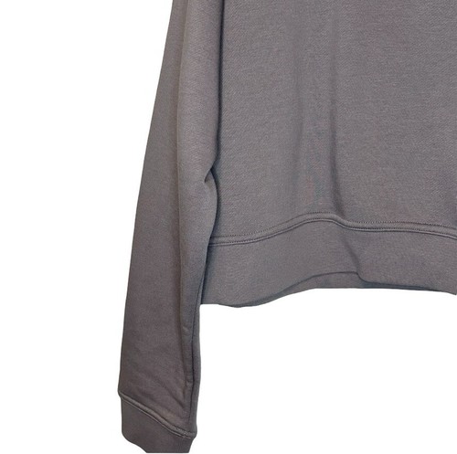 Felpa girocollo Nike grigia Versa Crop in jersey goffrato nuova con etichetta taglia XL - Foto 8 di 14