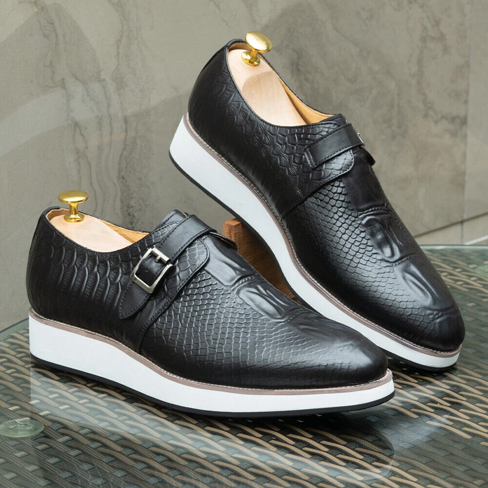 2023 Men s casual shoes leather crocodile classic fashion shoes