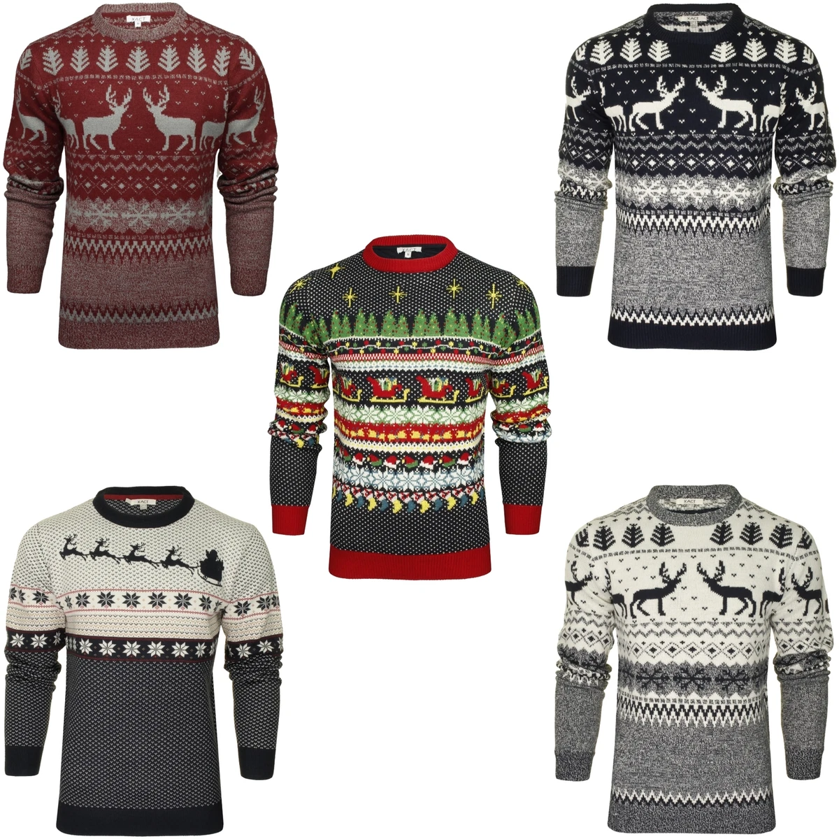 Pull Cardigan Homme Jolly Raindeer Snow - Motif Noël - Taille S (34-36) - Neuf Avec étiquette