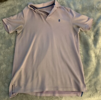 Izod Mens Small Advantage Performance Natural Stretch Purple Short Sleeve Polo