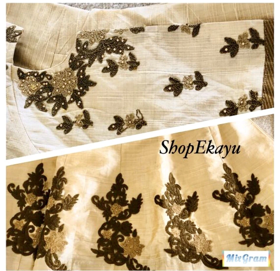 Indian/Pakistani party wear floor length anarkali with cold shoulders - Image 4 of 4