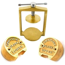 PREMIUM DENTAL LABORATORY LAB SPRING PRESS COMPRESS W/TWO BRASS DENTURE FLASK