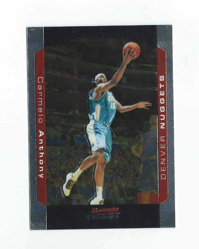 2004-05 Bowman Chrome #15 Carmelo Anthony Nuggets