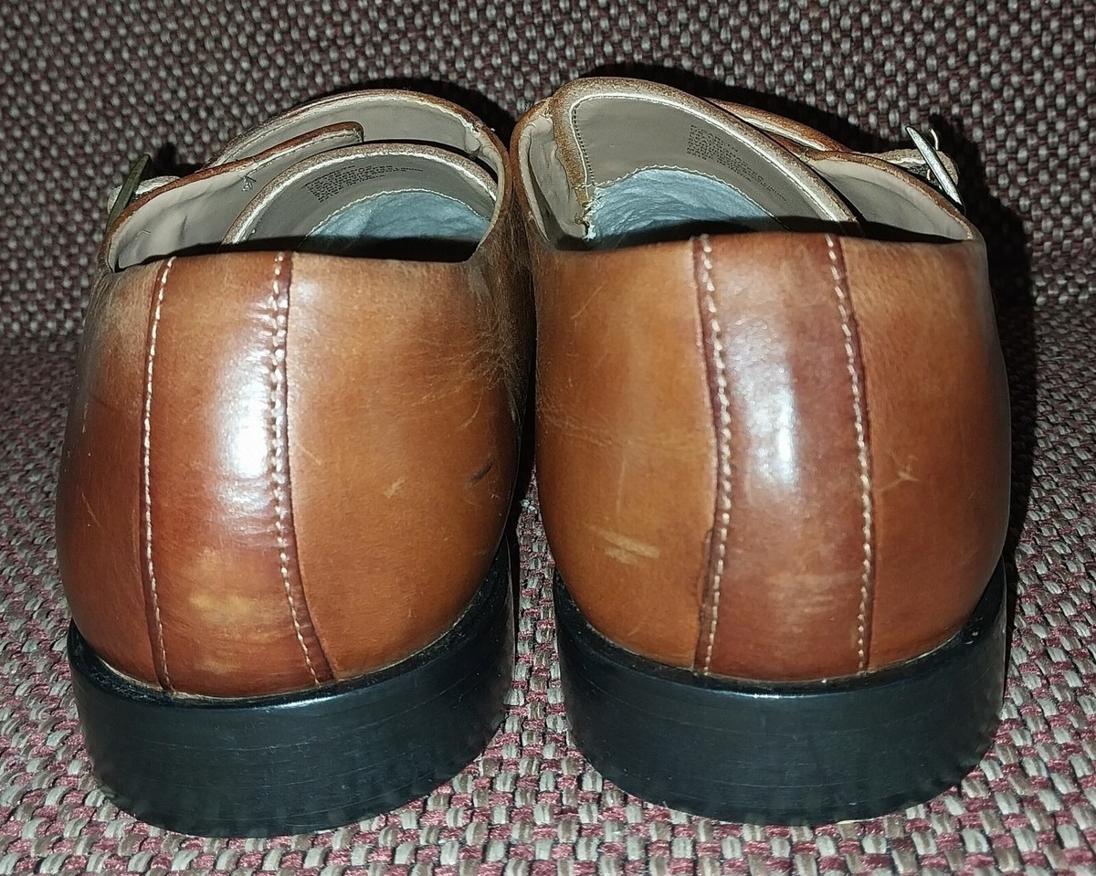 Cognac Brown STEVE MADDEN Double Monk Strap Leather Dress 