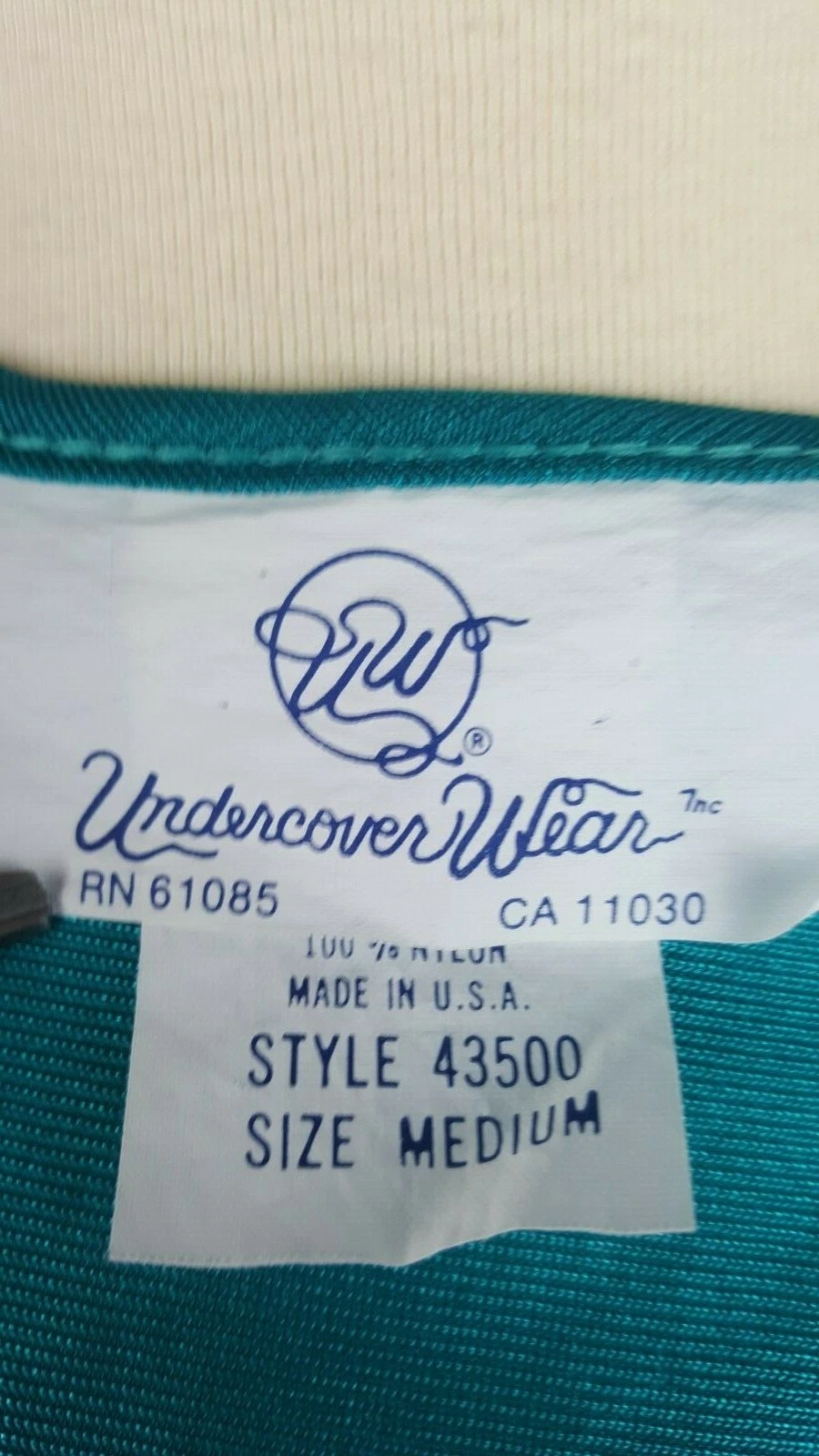 Undercover Wear VTG Womens Size Medium Nylon Robe Dressing Gown Emerald Green