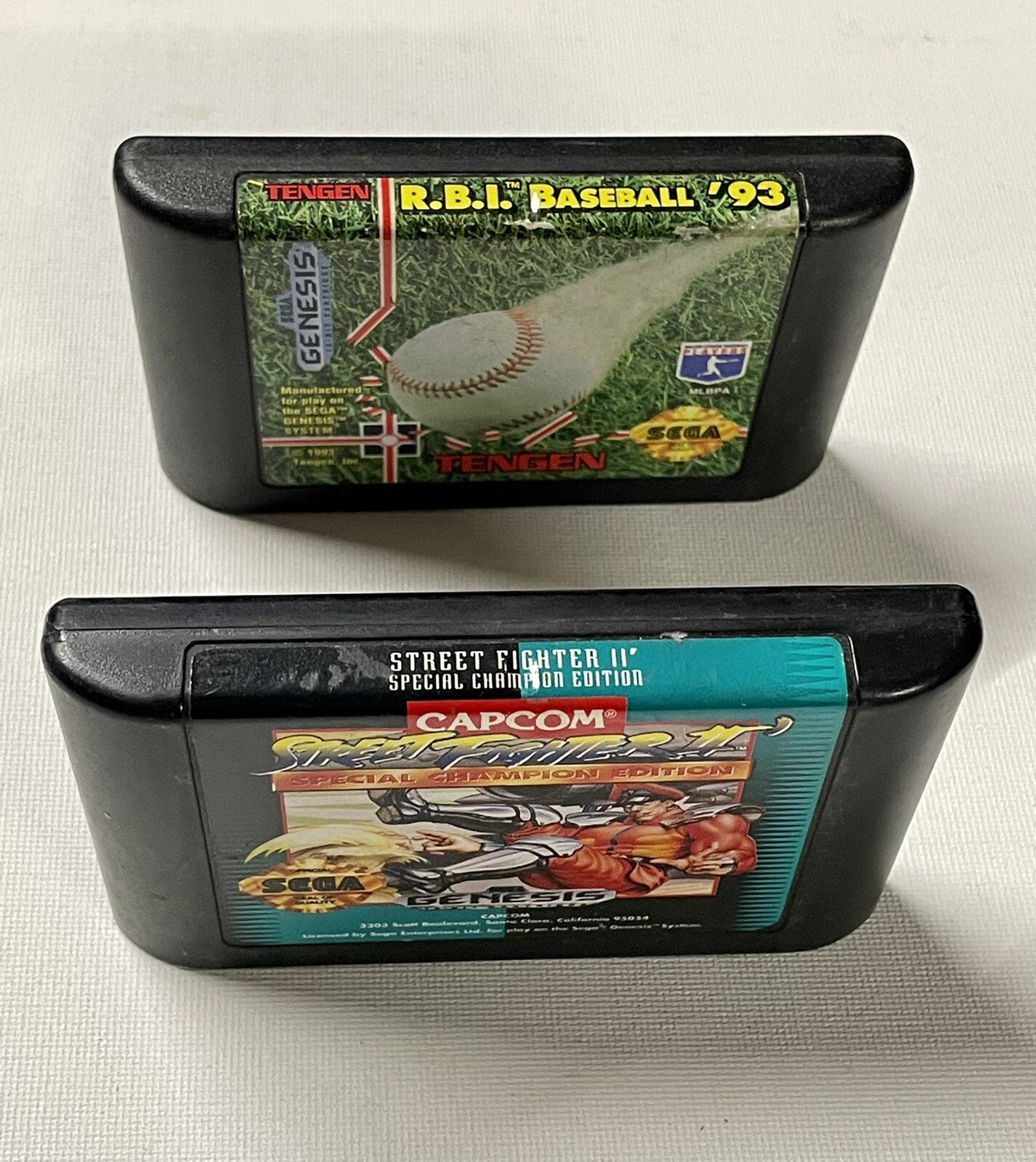 Street Fighter II Special Champion Edition (Sega Genesis 1993 & RBI Baseball 93