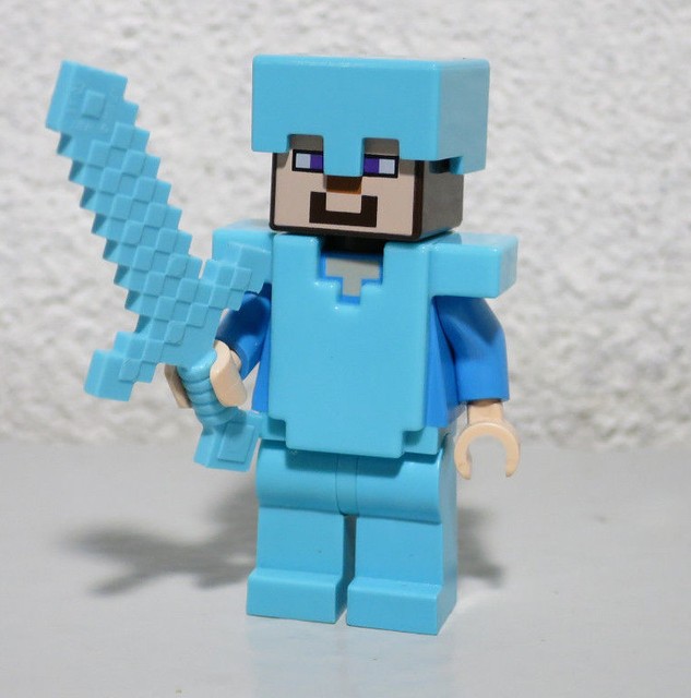 steve minecraft lego minifigure