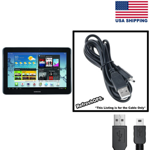 Samsung Galaxy Tab 2 Tablet USB Cable Transfer Cord Replacement - Afbeelding 1 van 3