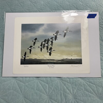 Les Kouba Canada Geese 12 x 8.25 Signed and Numbered Print | eBay