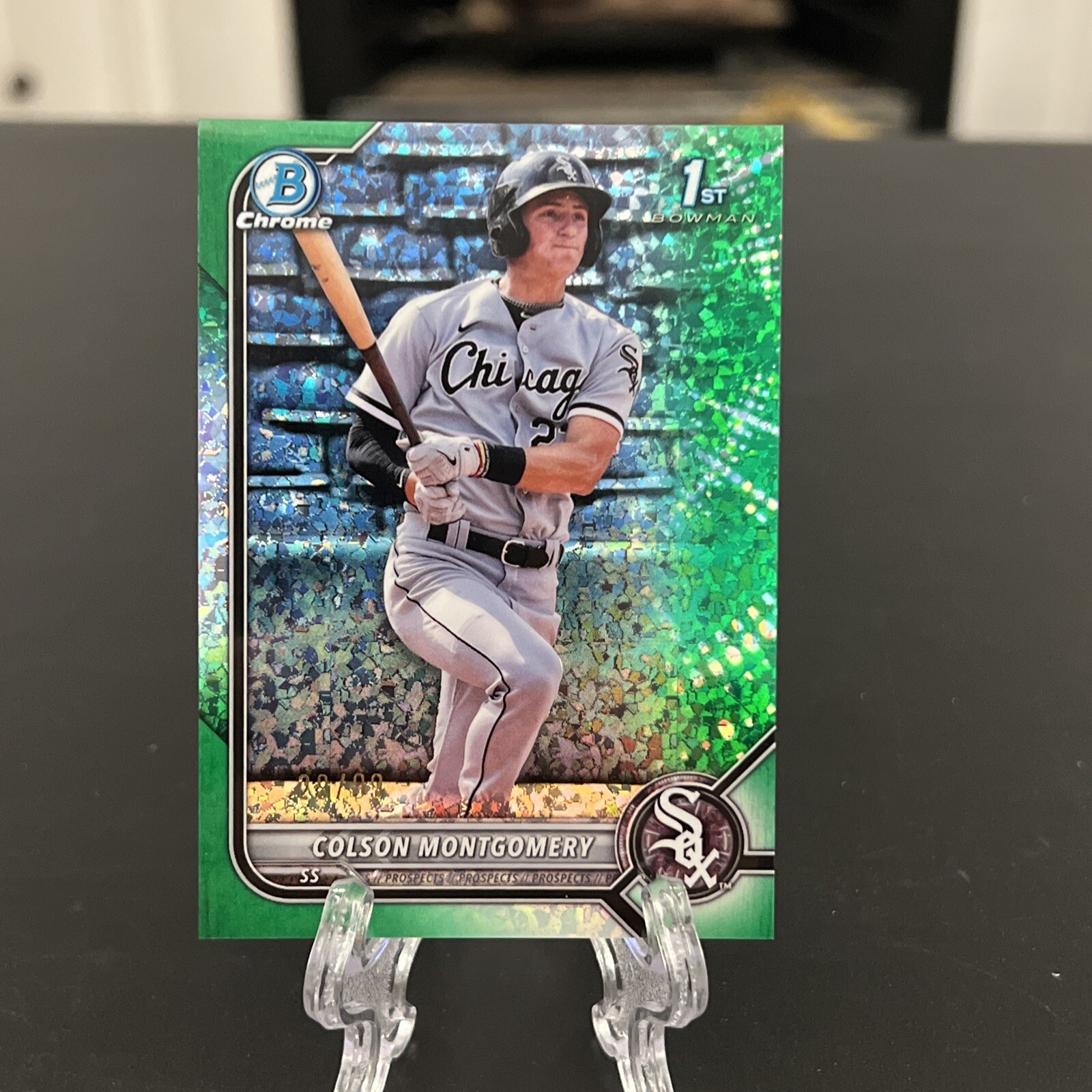 2022 Bowman Chrome Green Mini Diamond Refractor /99 Colson Montgomery #BCP-71