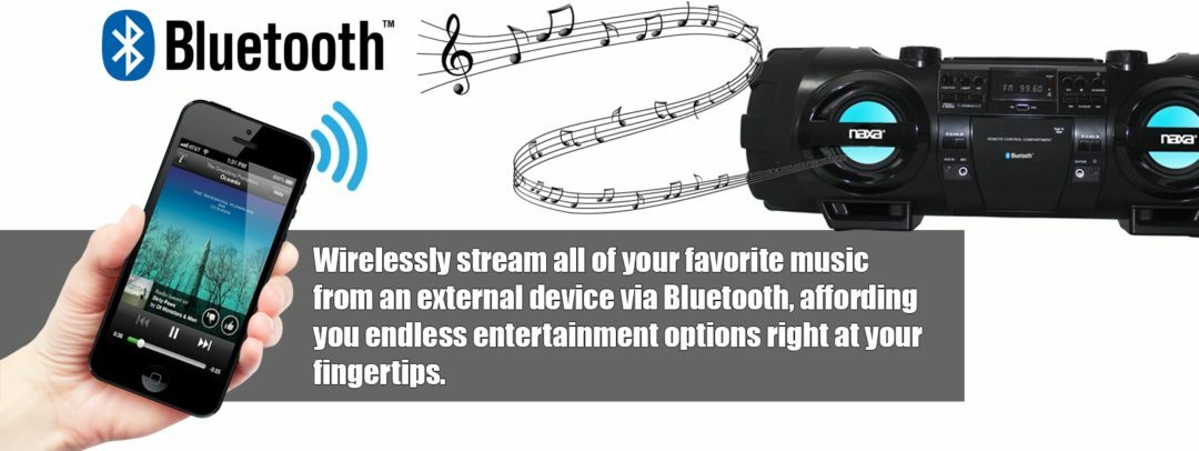 naxa bass reflex boombox