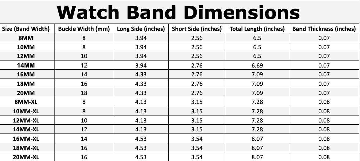 Bandini Watch Band, Leather Strap, Lizard Pattern, 8mm 20mm, Extra