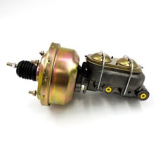 Universal Zinc 7 Single Power Brake Booster Cast Master Cylinder For Hod Rods